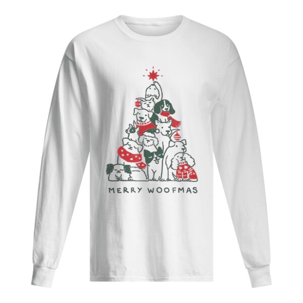 Merry Woofmas Funny Dogs Christmas Tree Xmas Gift shirt