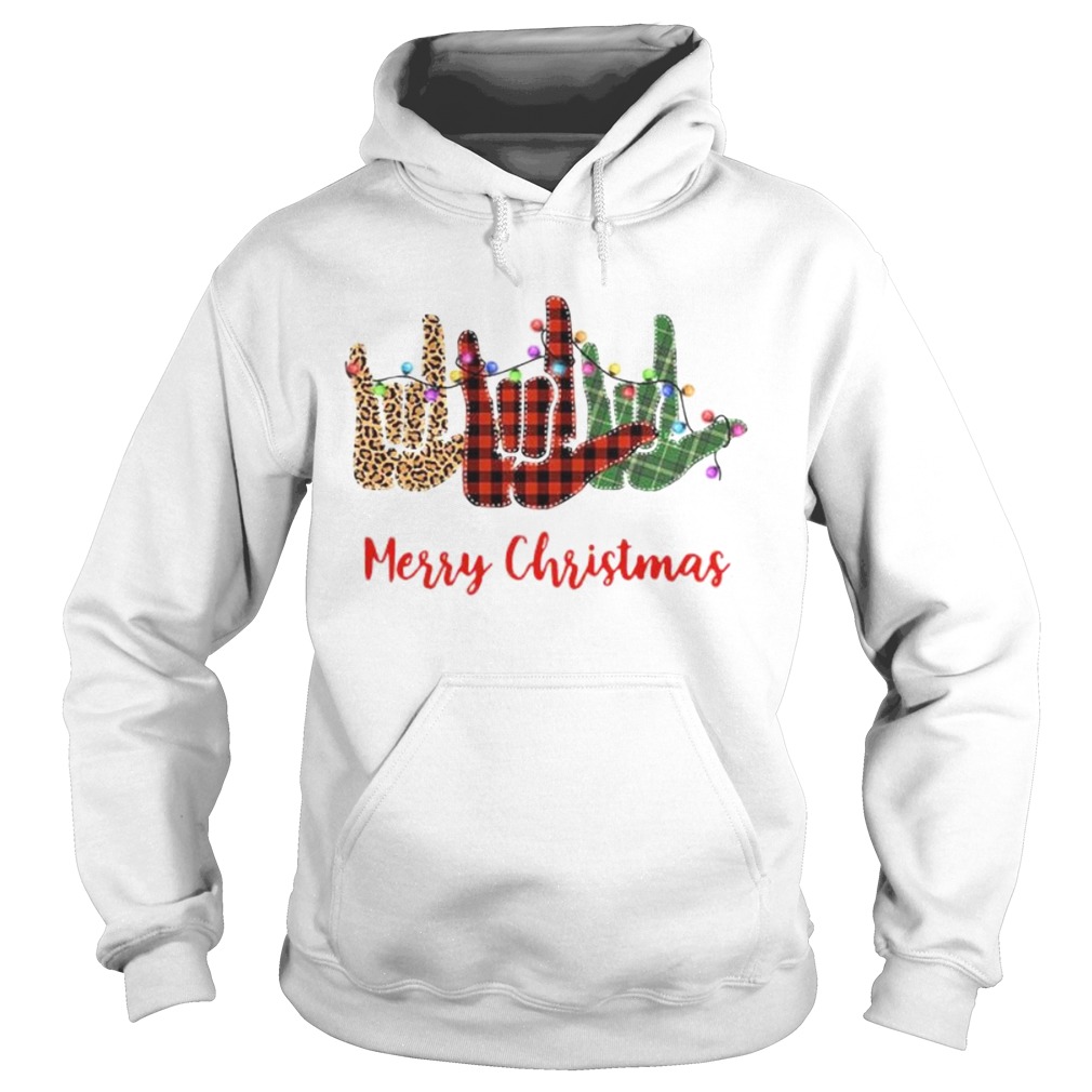 Merry christmas hand sign language leopard shirt Merry christmas hand sign language leopard shirt