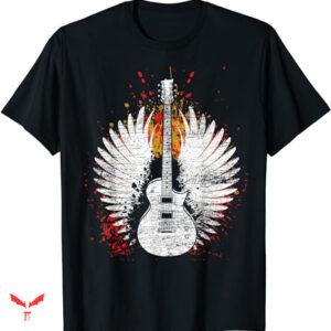 Metallica Black Album T-shirt Guitar Wings