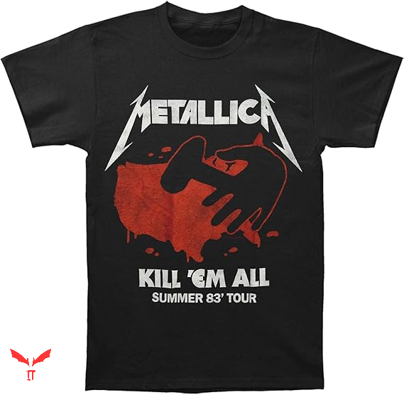 Metallica Black Album T-shirt Kill 'Em All Metallica Black Album T-shirt Kill 'Em All