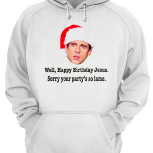 Michael Scott Christmas Quote Happy Birthday Jesus Funny The Office shirt 3