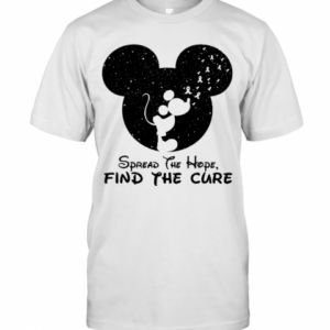 Mickey Breast Cancer Awareness Spread The Hope Find The Cure T-Shirt