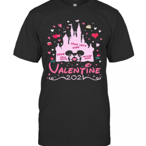 Mickey Mouse And Minnie Mouse Valentine Disney 2021 T-Shirt