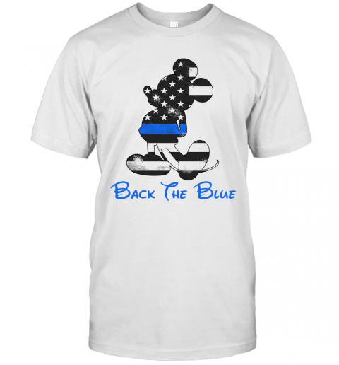 Mickey Mouse Back The Blue American Flag T-Shirt Mickey Mouse Back The Blue American Flag T-Shirt