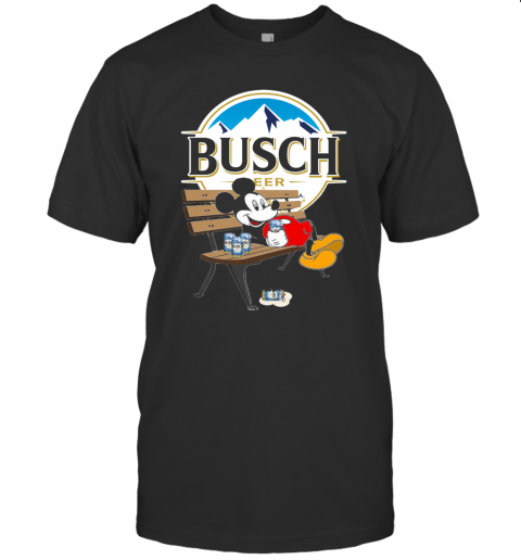 Mickey Mouse Drink Busch Beer T-Shirt Mickey Mouse Drink Busch Beer T-Shirt