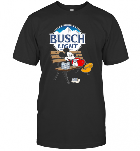 Mickey Mouse Drink Busch Light T-Shirt Mickey Mouse Drink Busch Light T-Shirt