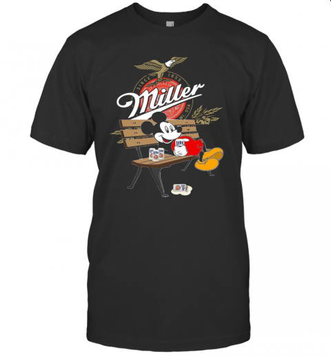 Mickey Mouse Drink Miller Beer T-Shirt Mickey Mouse Drink Miller Beer T-Shirt