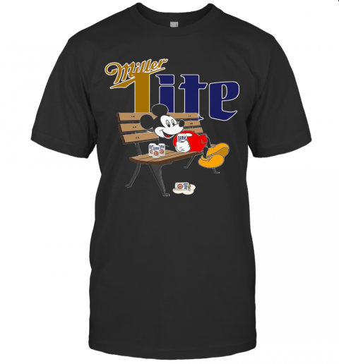 Mickey Mouse Drink Miller Lite T-Shirt Mickey Mouse Drink Miller Lite T-Shirt