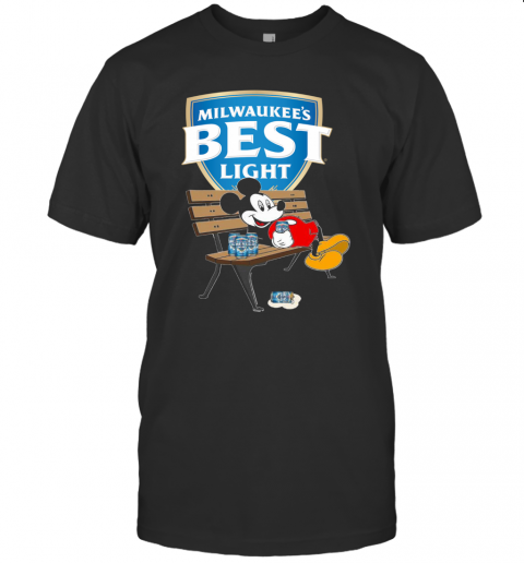 Mickey Mouse Drink Milwaukee Best Light Beer T-Shirt Mickey Mouse Drink Milwaukee Best Light Beer T-Shirt