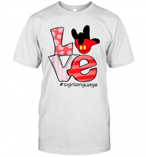 Mickey Mouse Love Signlanguage T-Shirt Mickey Mouse Love Signlanguage T-Shirt