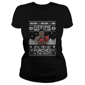 Mike Tyson Punch Everyone has a plan until ugly Christmas shirt