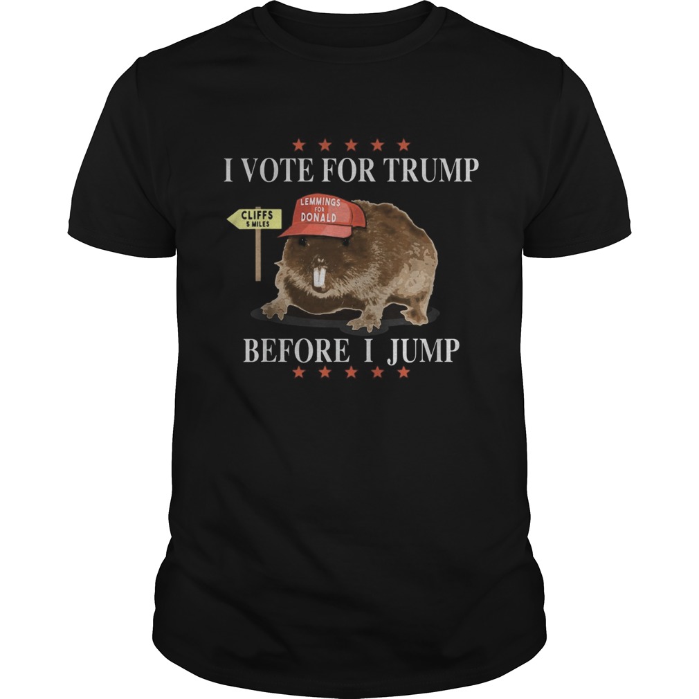 Mouse i vote for trump before i jump lemmings for donald stars shirt Mouse i vote for trump before i jump lemmings for donald stars shirt
