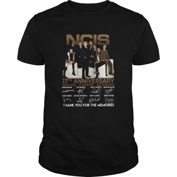 Ncis 17th Anniversary 2003 2020 Thank You For The Memories shirt
