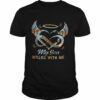 Never walk alone my son walks with me shirt