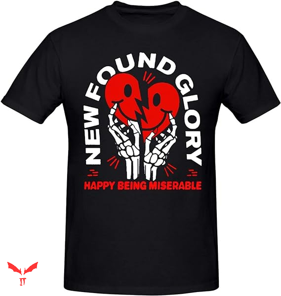 New Found Glory T-shirt Happy Red Text New Found Glory T-shirt Happy Red Text