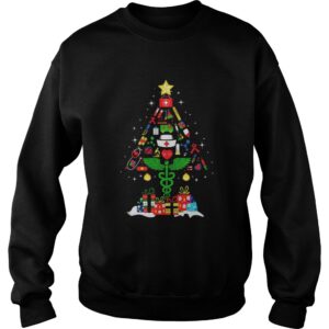 Nurse Christmas tree and gift shirt