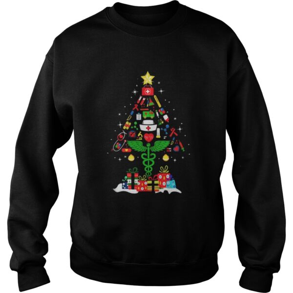 Nurse Christmas tree and gift shirt
