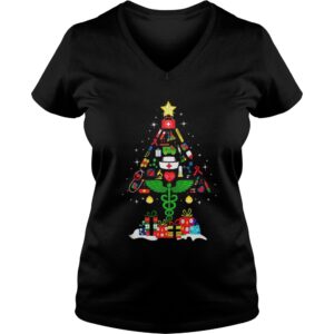 Nurse Christmas tree and gift shirt 3