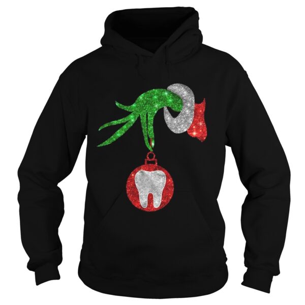 Nurse Grinch hand holding clinic dental ornament shirt