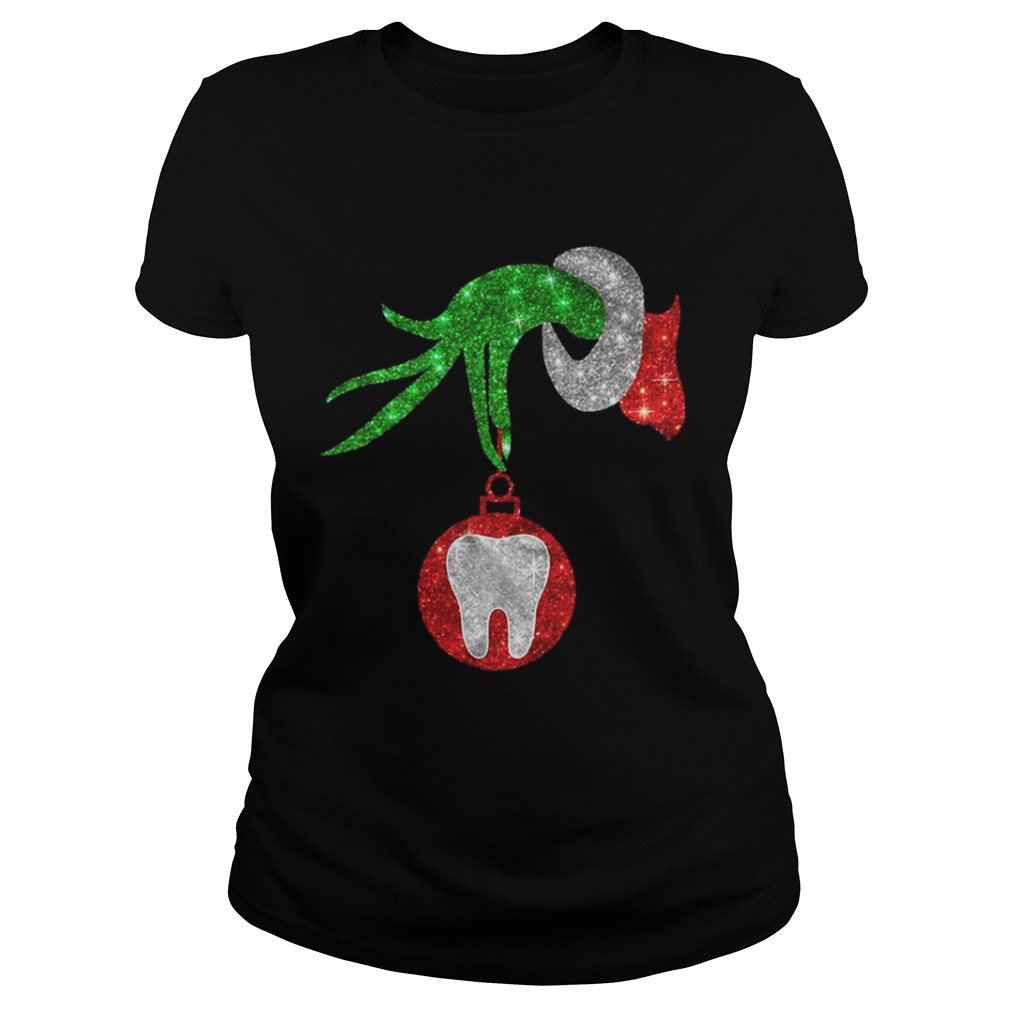 Nurse Grinch hand holding clinic dental ornament shirt Nurse Grinch hand holding clinic dental ornament shirt