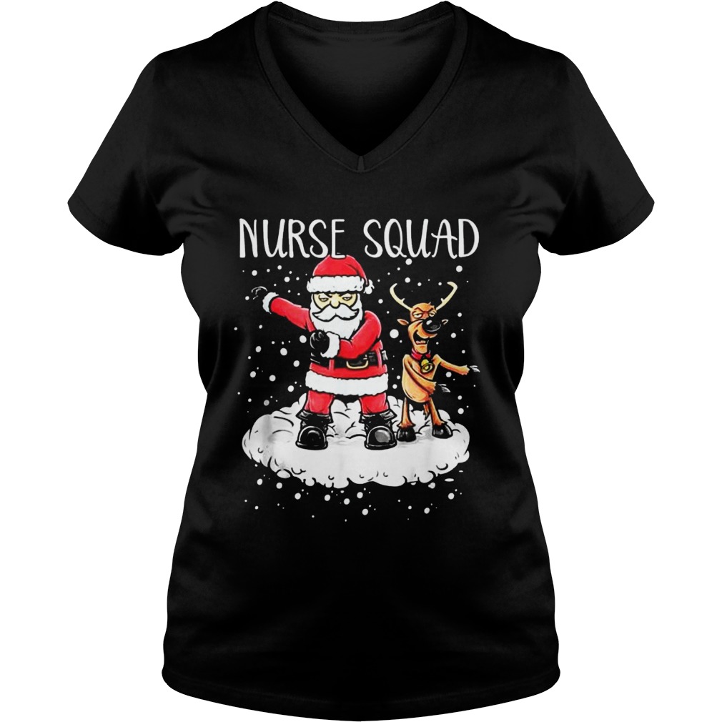 Nurse Squad Santa Reindeer Flossing Dance Christmas Tshirt Nurse Squad Santa Reindeer Flossing Dance Christmas Tshirt