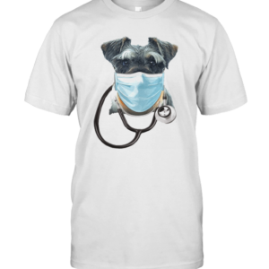 Nurse Yorkie Dog Mask T-Shirt