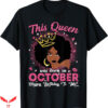 October Birthday T-Shirt Afro Girls Women T-Shirt Trending