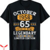 October Birthday T-Shirt October 1958 Tee Vintage Trending