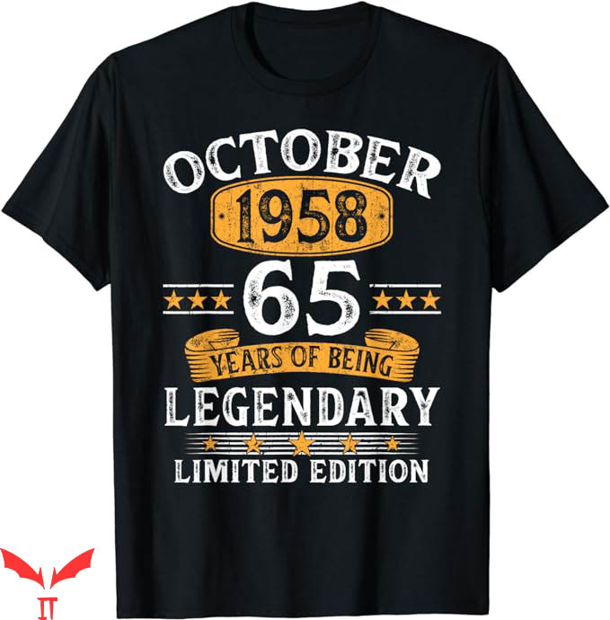 October Birthday T-Shirt October 1958 Tee Vintage Trending October Birthday T-Shirt October 1958 Tee Vintage Trending