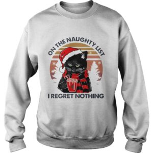 On The Naughty List I Regret Nothing Retro Vintage shirt 3