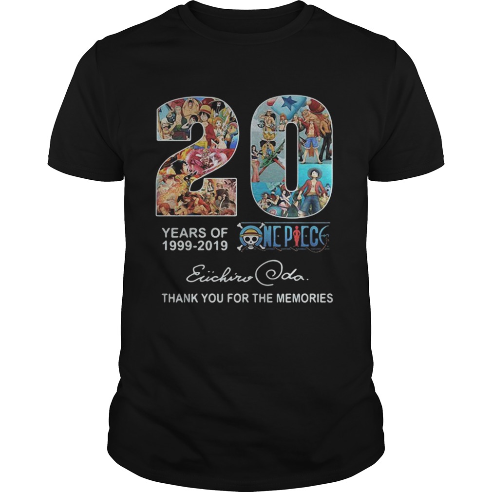 One Piece 20 years writer Eiichiro Oda signed shirt One Piece 20 years writer Eiichiro Oda signed shirt