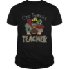 One Thankful Teacher Turkey Leopard Thanksgiving shirt