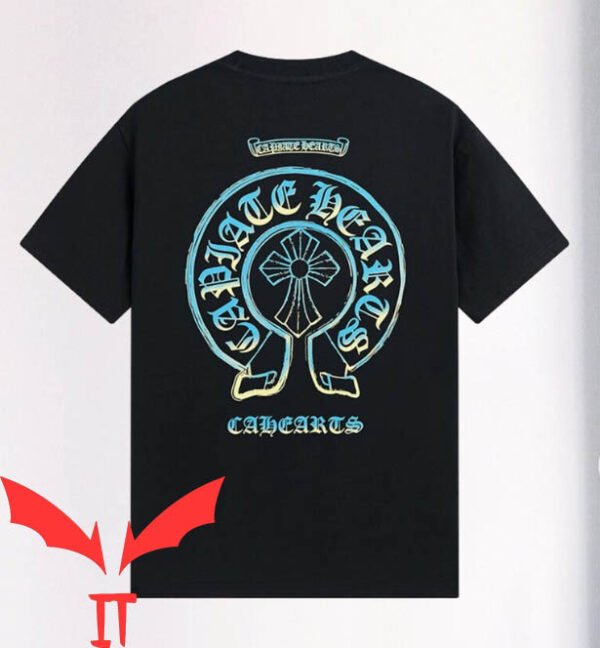 Orange Chrome Heart T-shirt Chrome Heart Gothic Style Shirt