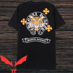 Orange Chrome Heart T-shirt Chrome Heart With Tiger T-shirt