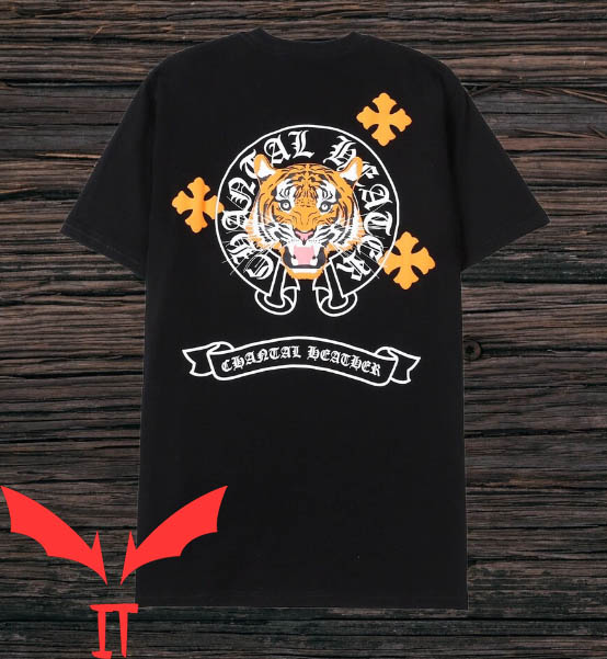 Orange Chrome Heart T-shirt Chrome Heart With Tiger T-shirt Orange Chrome Heart T-shirt Chrome Heart With Tiger T-shirt