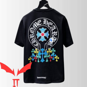 Orange Chrome Heart T-shirt Chrome Hearts Inspired Vintage