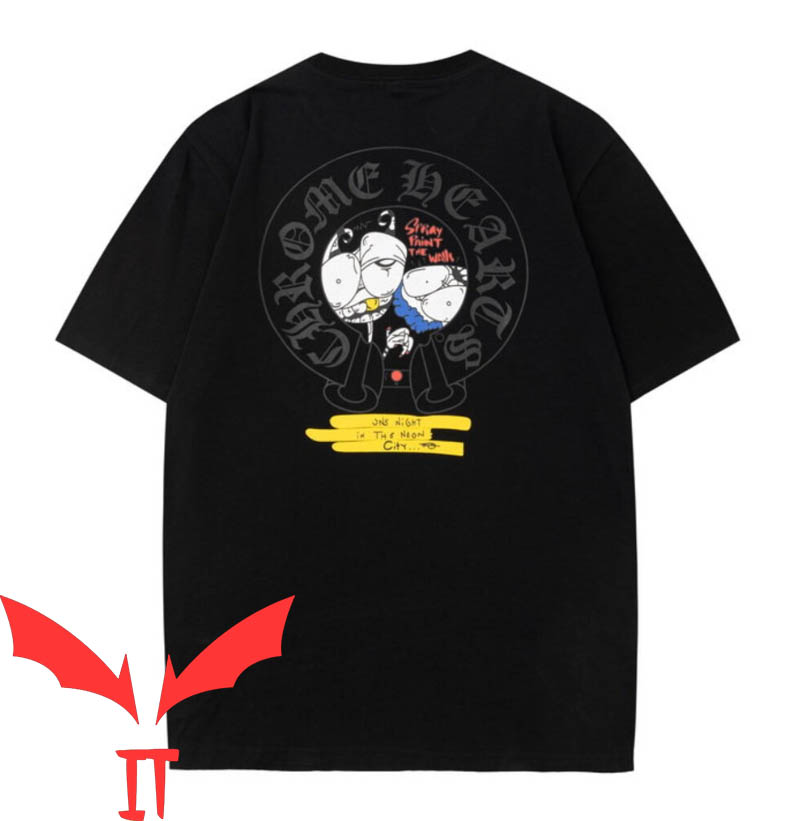 Orange Chrome Heart T-shirt One Night In The Neon City Shirt Orange Chrome Heart T-shirt One Night In The Neon City Shirt