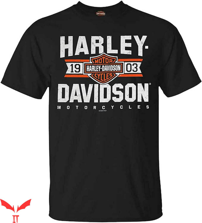 Orange Harley Davidson T-Shirt 1903 Davidson Tee Trending Orange Harley Davidson T-Shirt 1903 Davidson Tee Trending