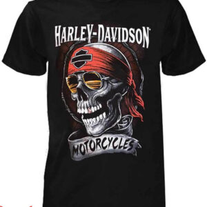 Orange Harley Davidson T-Shirt Shady Skull T-Shirt Trending