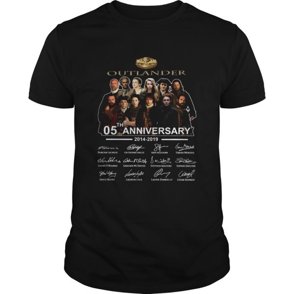 Outlander 05th Anniversary 20142019 Signatures shirt