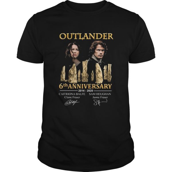 Outlander 6th Anniversary 2014 2020 Signatures shirt