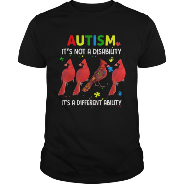 Parrot Autism Its Not A Disability Its A Different Ability shirt