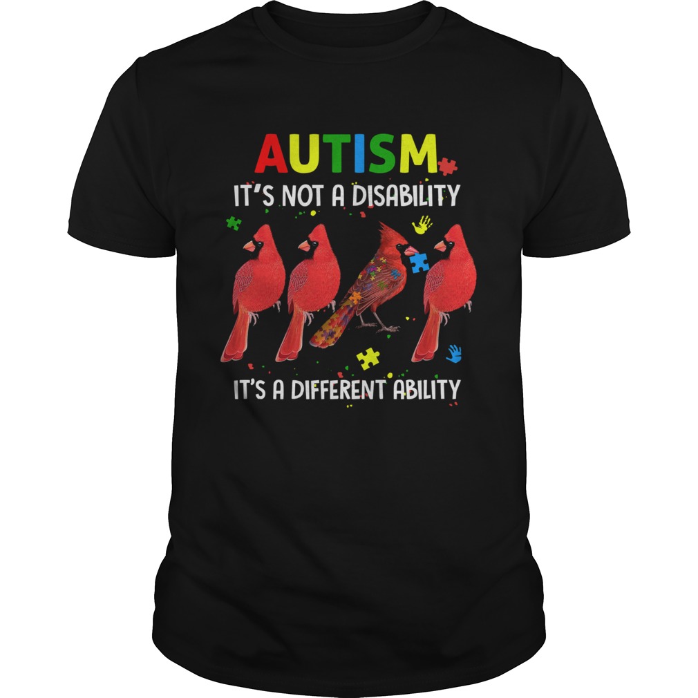 Parrot Autism Its Not A Disability Its A Different Ability shirt Parrot Autism Its Not A Disability Its A Different Ability shirt
