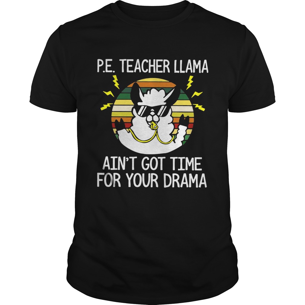 Pe teacher llama aint got time for your drama vintage shirt Pe teacher llama aint got time for your drama vintage shirt