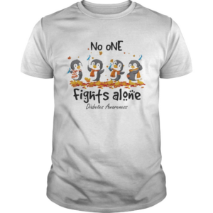 Penguins no one fights alone diabetes awareness shirt