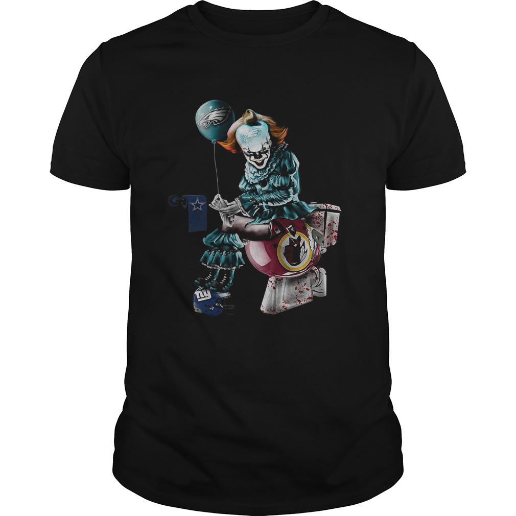 Pennywise Philadelphia Eagles Dallas Cowboys New York Giants Redskins Toilet Shirt Pennywise Philadelphia Eagles Dallas Cowboys New York Giants Redskins Toilet Shirt