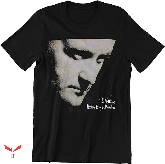 Phil Collins T-shirt Black White Image Phil Collins T-shirt Black White Image