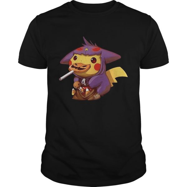 Pikachu gengar halloween trick or treat costume shirt