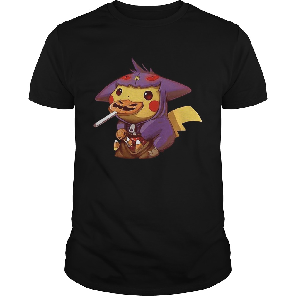 Pikachu gengar halloween trick or treat costume shirt Pikachu gengar halloween trick or treat costume shirt