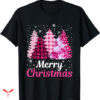 Pink Christmas T-shirt Merry Christmas Pink